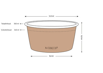 Nature soepkom PLA coated 12oz 360 ml