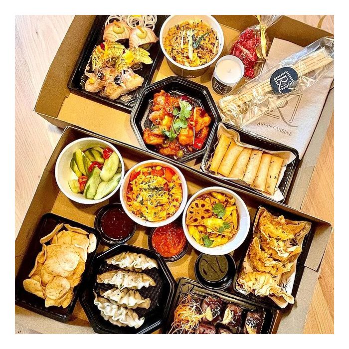 Kraft cateringdoos met PLA venster（10st)