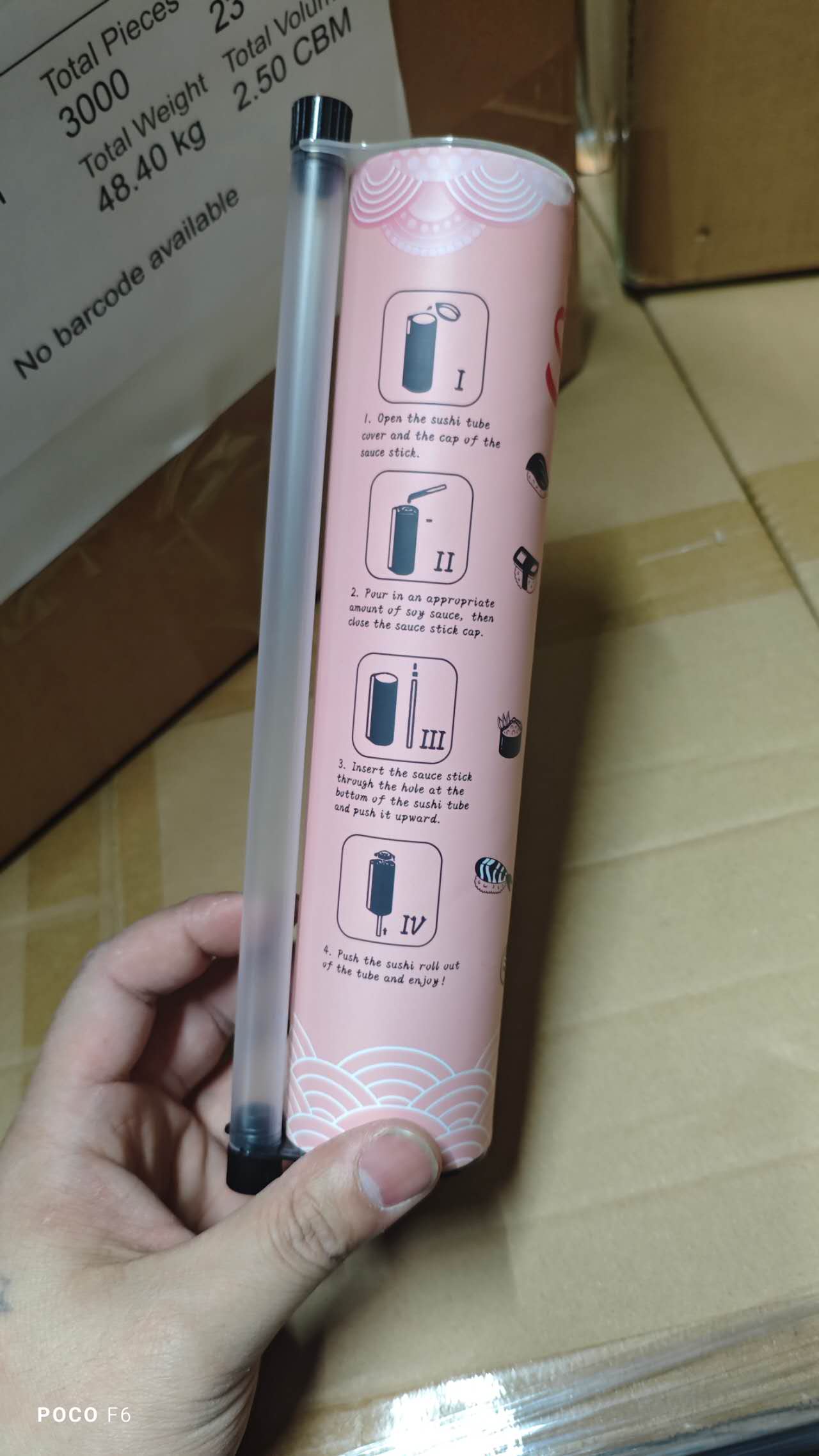 Sushi Push Pop Tube(100st per doos)