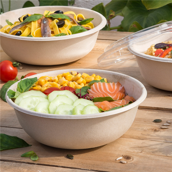 SALAD BOWLS 'BIONIC'500ML NATURAL BAGASSE