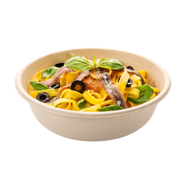 SALAD BOWLS 'BIONIC' 950 ML Ø 18,6x6,1 CM NATURAL BAGASSE (500 UNIT)