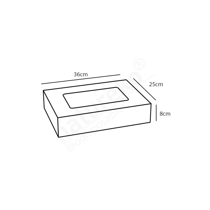 Kraft cateringdoos met PLA venster（10st)