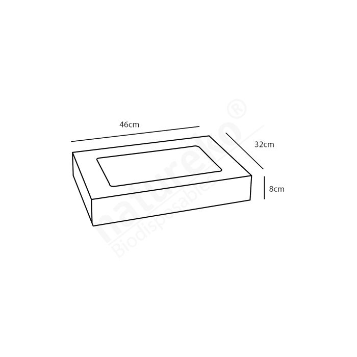 Kraft cateringdoos met PLA venster（10st)