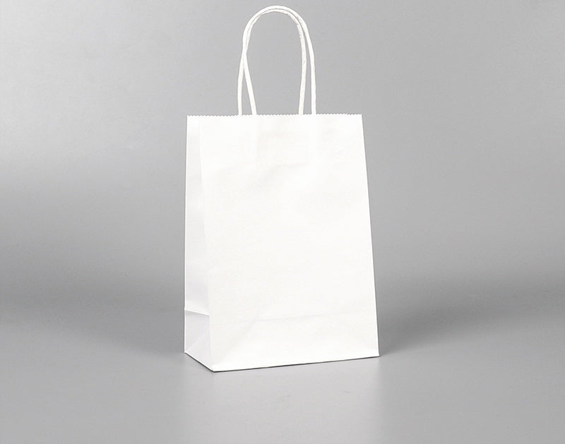 Wit kraftpapier draagtas 21x14x27.5cm