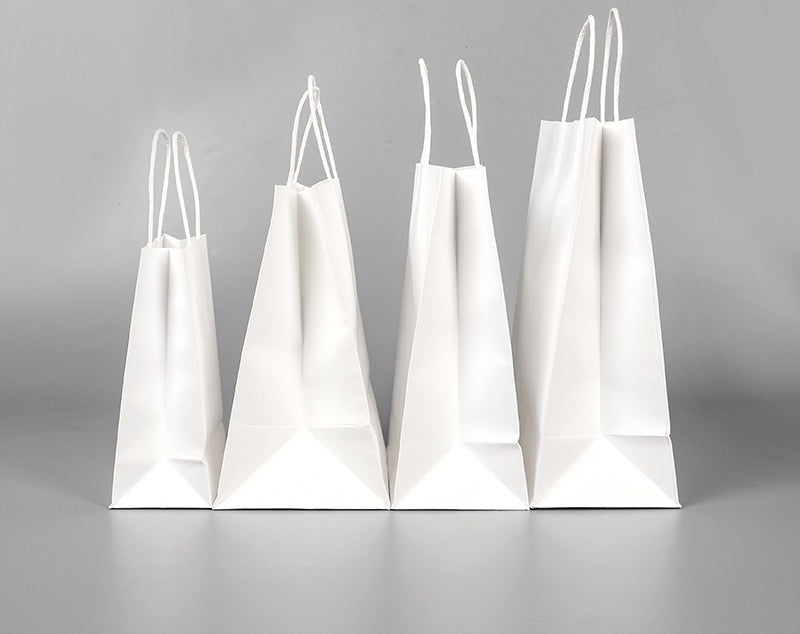 Wit kraftpapier draagtas 21x14x27.5cm