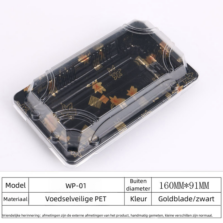 HP-01 Sushi Tray + deksel (600st/doos)