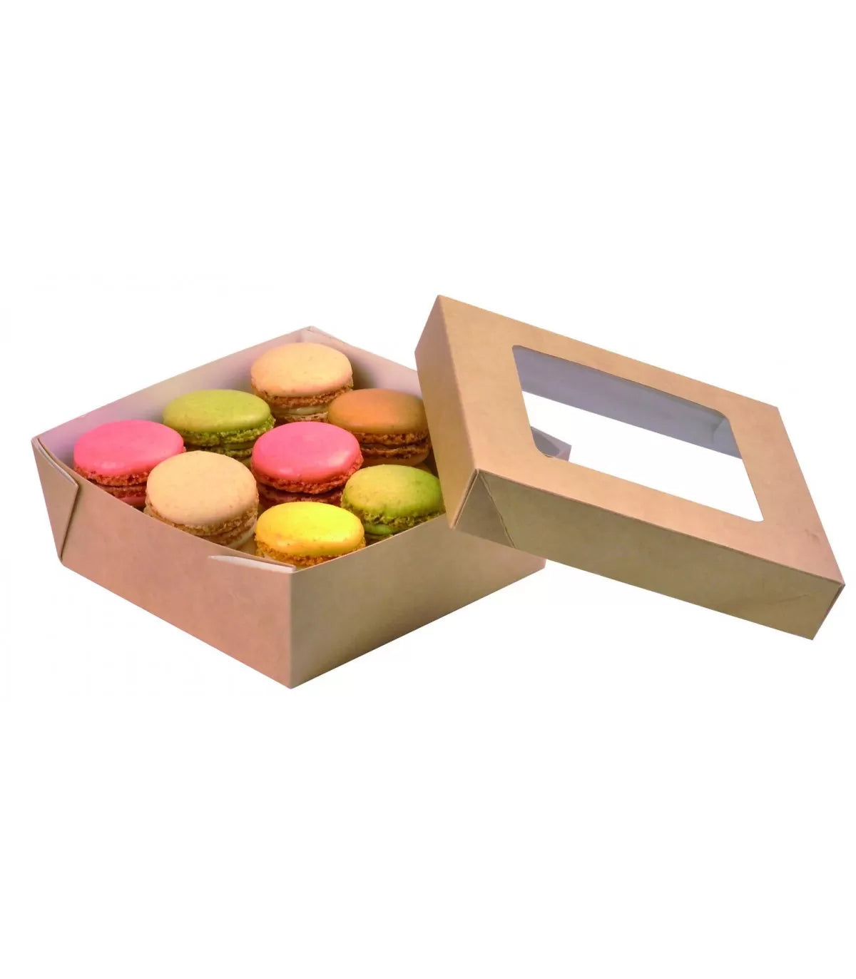 Taartdoos met venster 18.5 x 18.5 x 4 cm