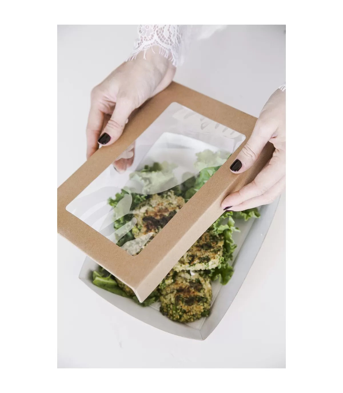 Taartdoos met venster 18.5 x 18.5 x 4 cm