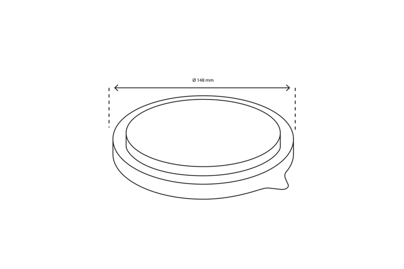 Salade Poke Bowl Deksel  500ml-750ml-1000ml Ø148mm transparant