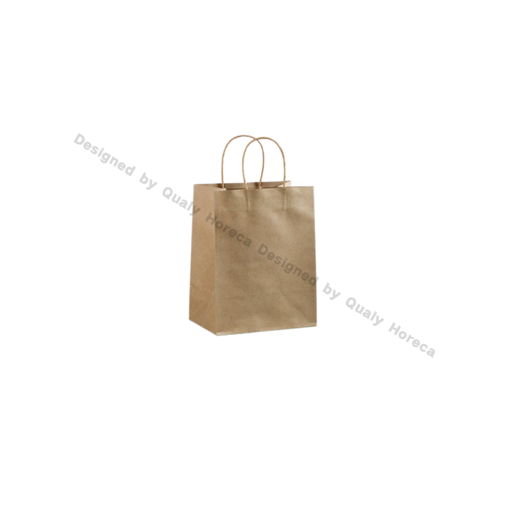 Bruin kraftpapier draagtas 28x15x28cm